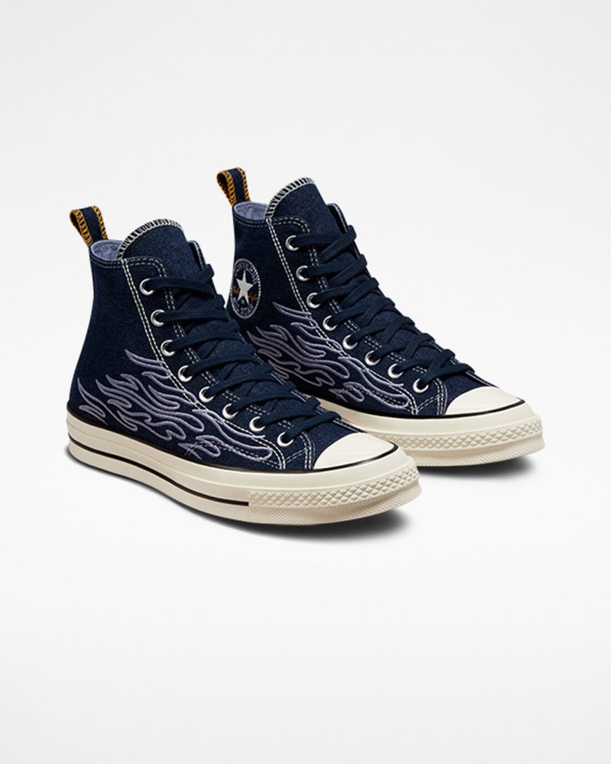 Tenisi Inalti Barbati Converse Chuck 70 Workwear Denim Obsidienne Indigo | RO 13RAKD063